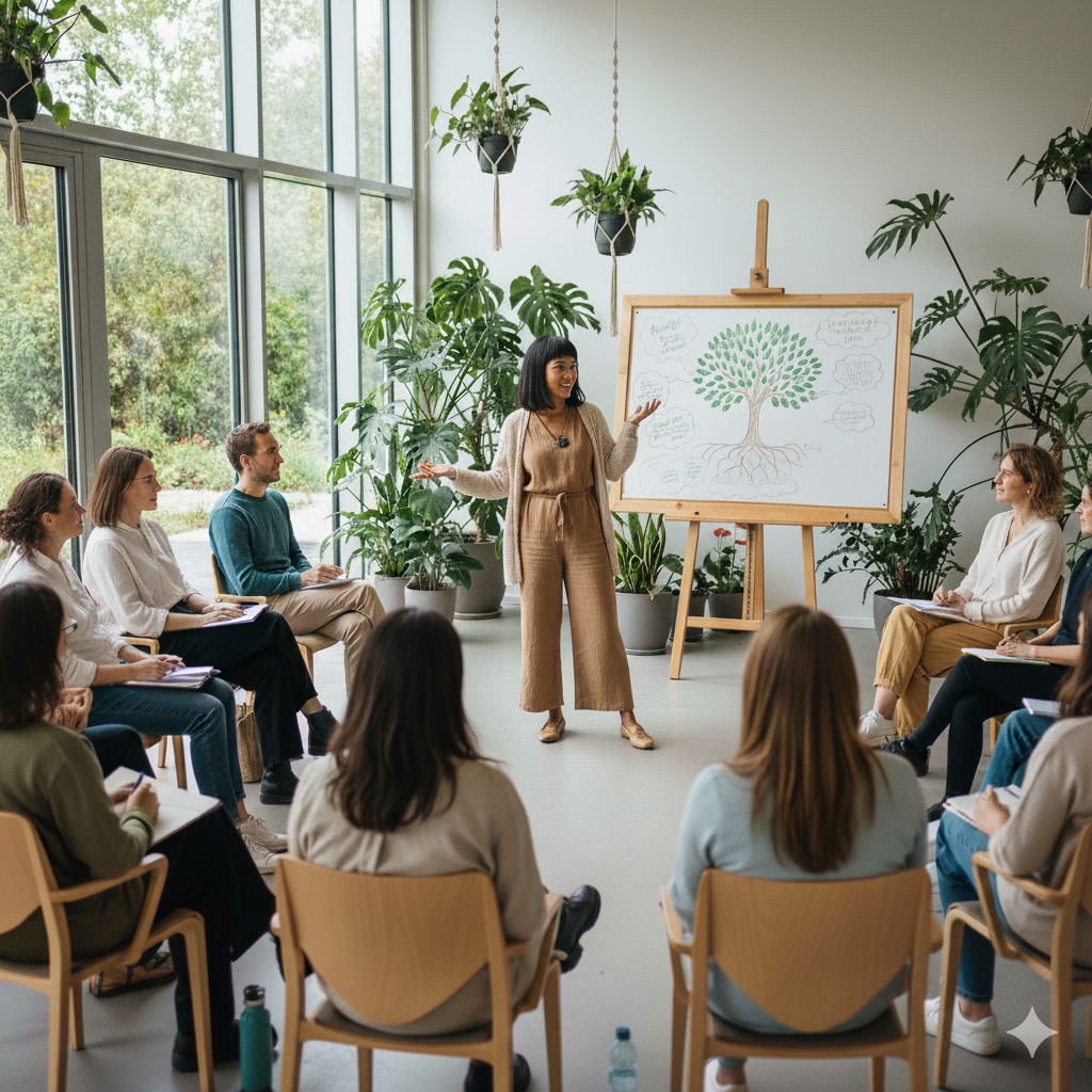 Humanitarian workers collaborating